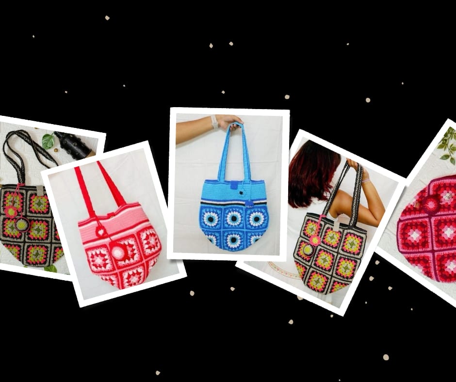U-Shape Crochet Tote Bag