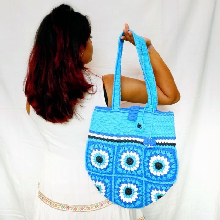 U Shape Crochet Tote Bag 003